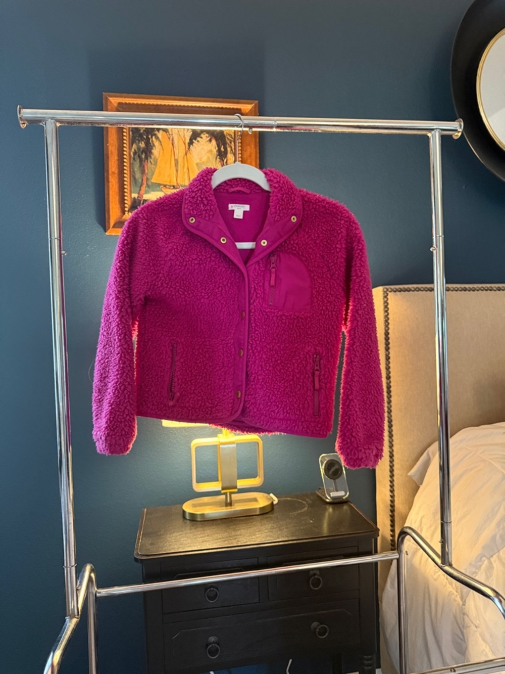 Crewcuts Fuchsia Sherpa Puffer Jacket for Kids